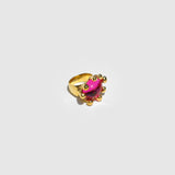 Diva Ring - Fuchsia from mondo mondo available at LCD, side view.