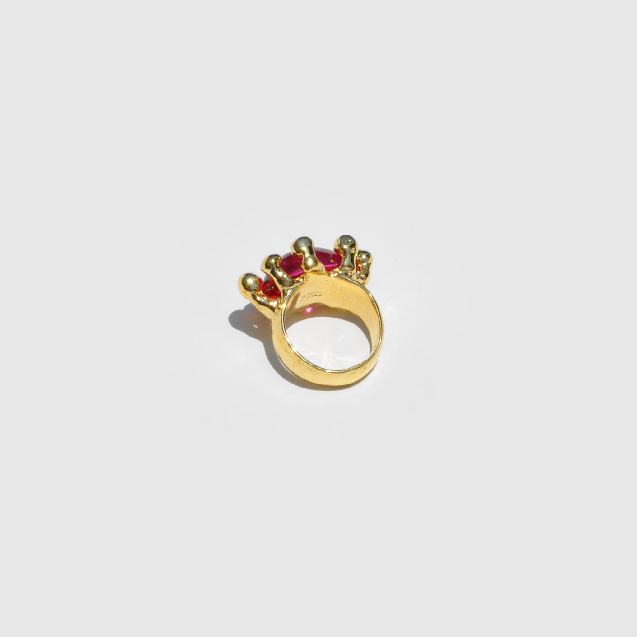 Diva Ring - Fuchsia from mondo mondo available at LCD, back view.