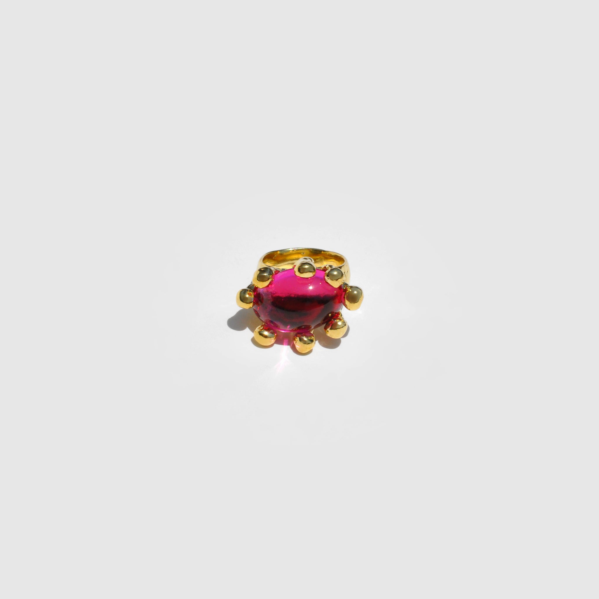 Diva Ring - Fuchsia from mondo mondo available at LCD, front view.