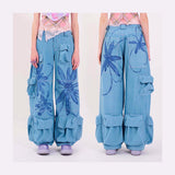Garden Cargo Pant - Flower Burst Blue