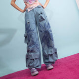 Garden Cargo Pant - Flower Burst Blue