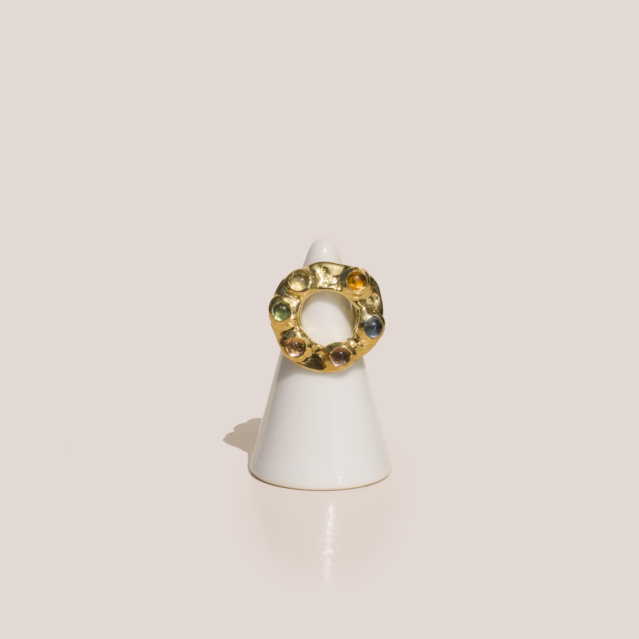 Mondo Mondo - Halo Ring - Multi Glass, front view, available at LCD.