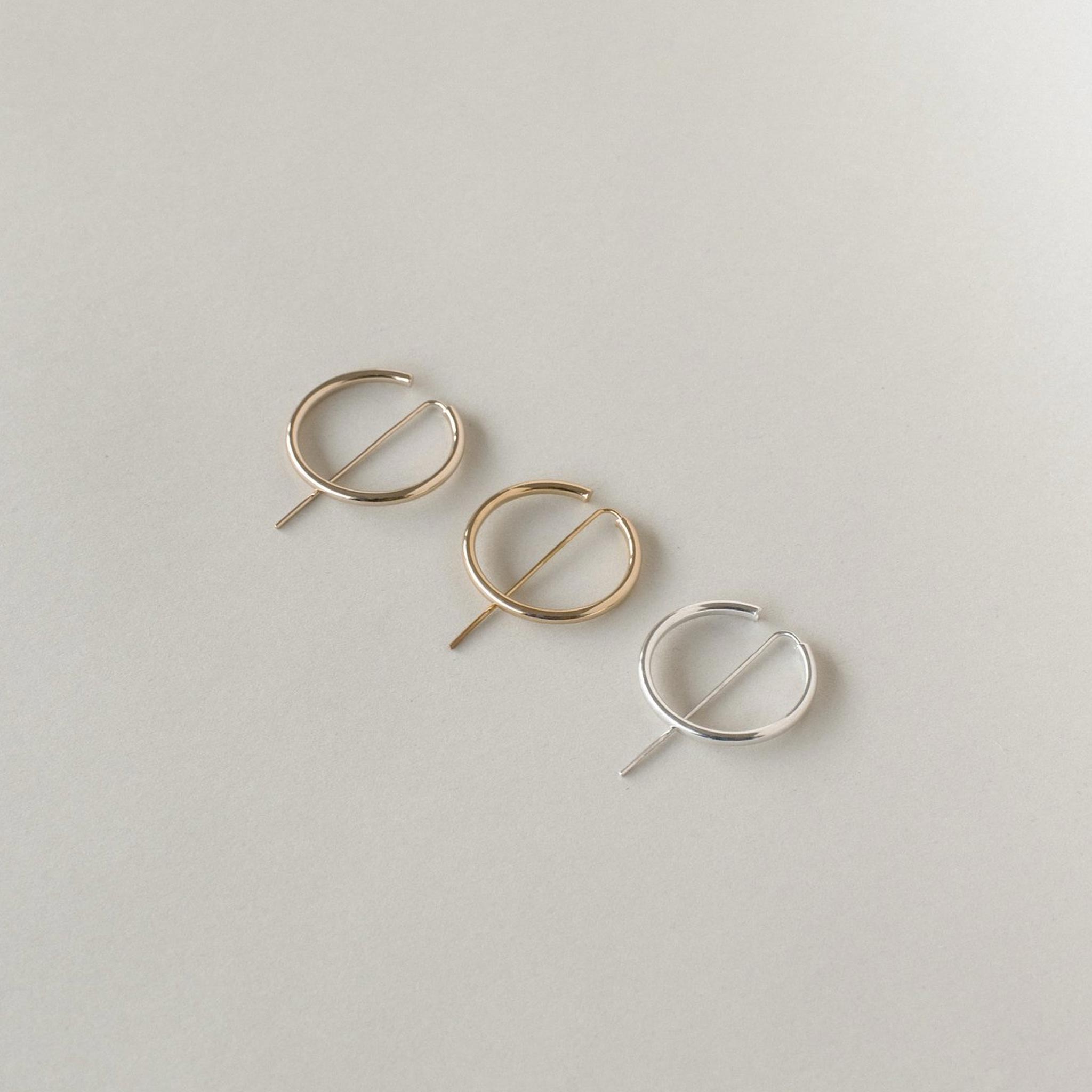 Jaclyn Moran Jewelry - Hoop & Post Earrings in Rose Gold, Yellow Gold and Sterling Silver.
