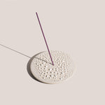 Ekua Ceramics - Incense Burner - White Crawl, available at LCD.