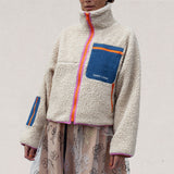 Sandy Liang - Izzy Fleece, angled view, available at LCD.