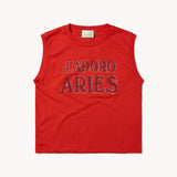 Flat photo of the J'adoro Aries Diamente Vest - Red.