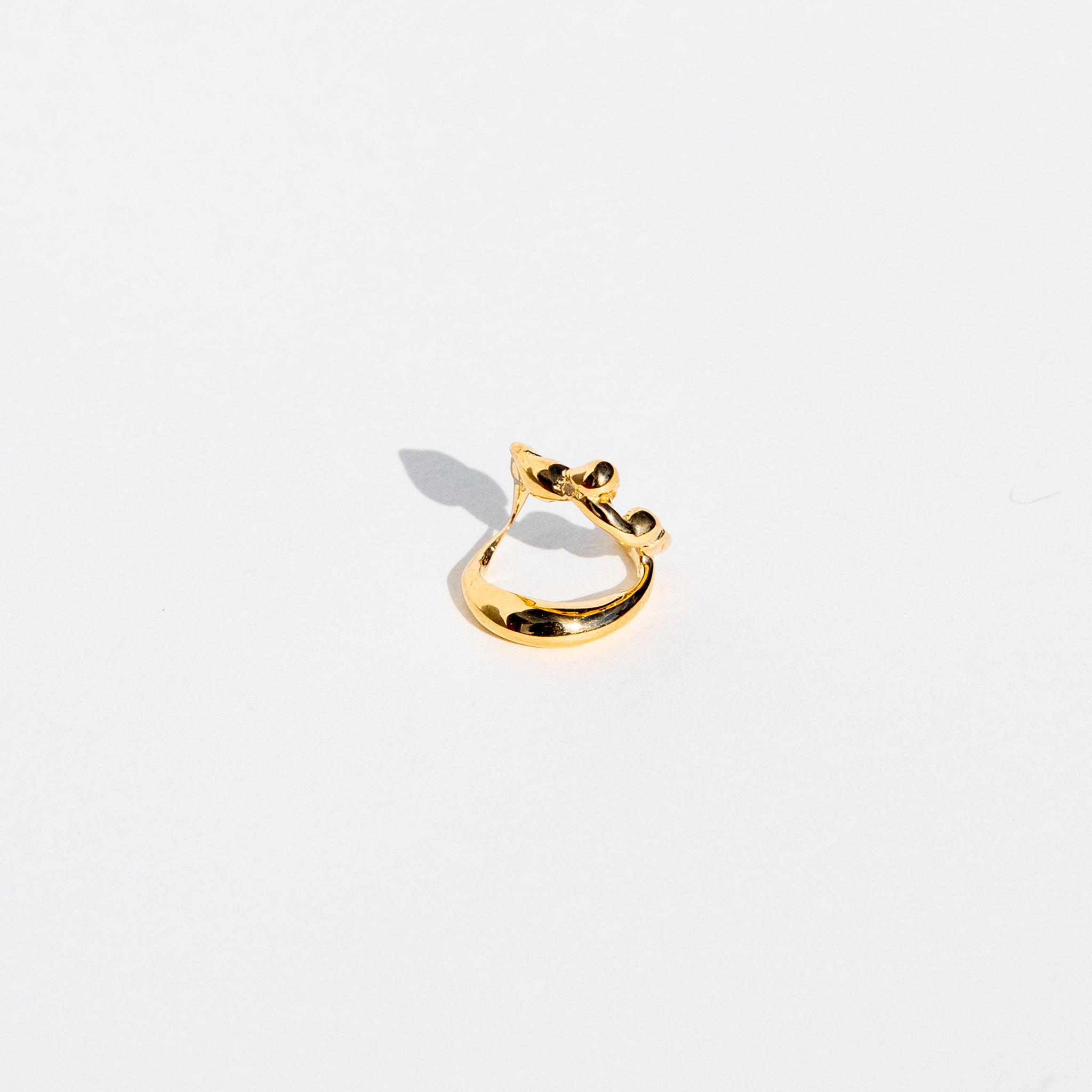 Flat photo of the Lava Double Ear Cuff.