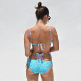 Back detail photo of model wearing the Mariposa Bikini