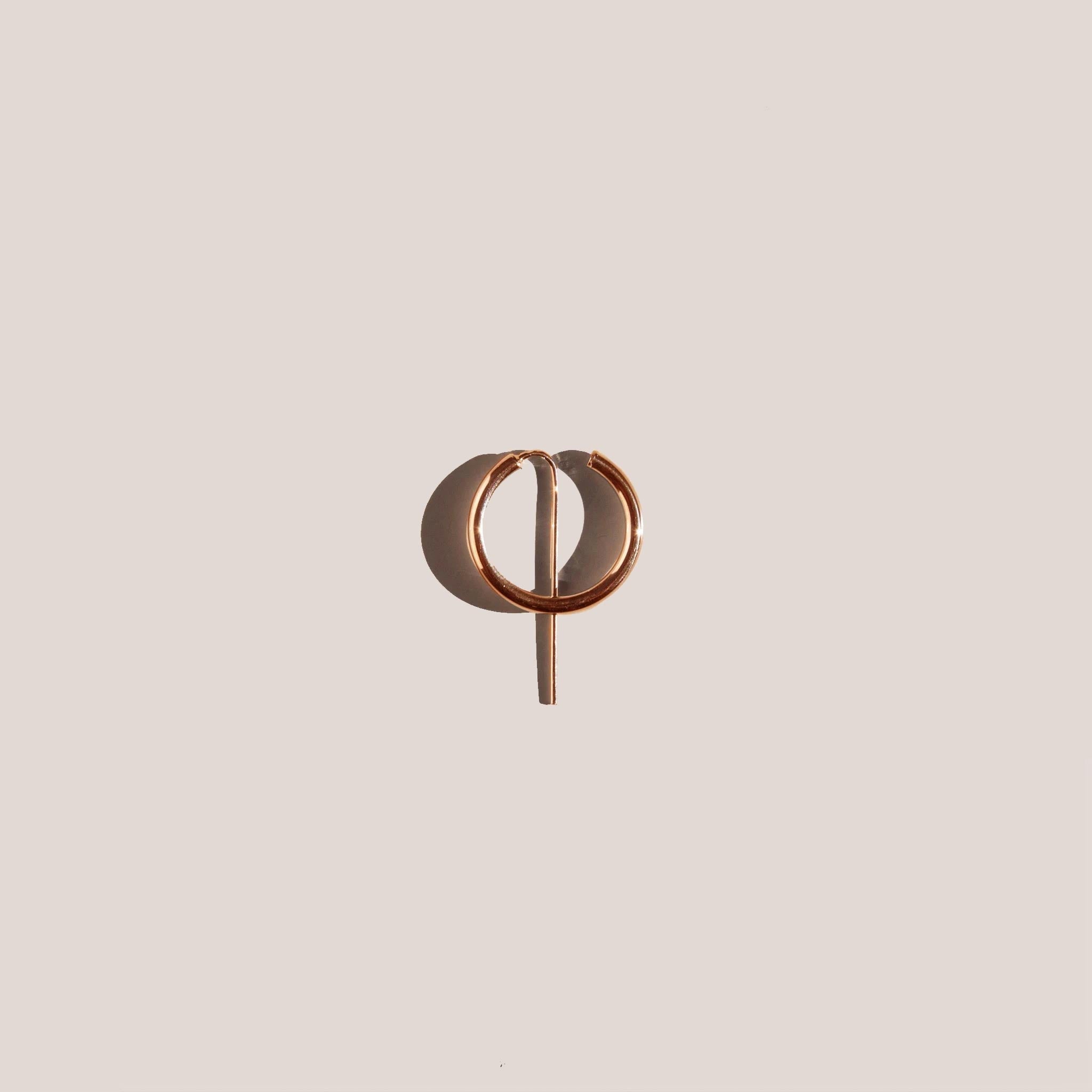 Jaclyn Moran - Mini Hoop & Post Earring in Rose Gold, available at LCD.