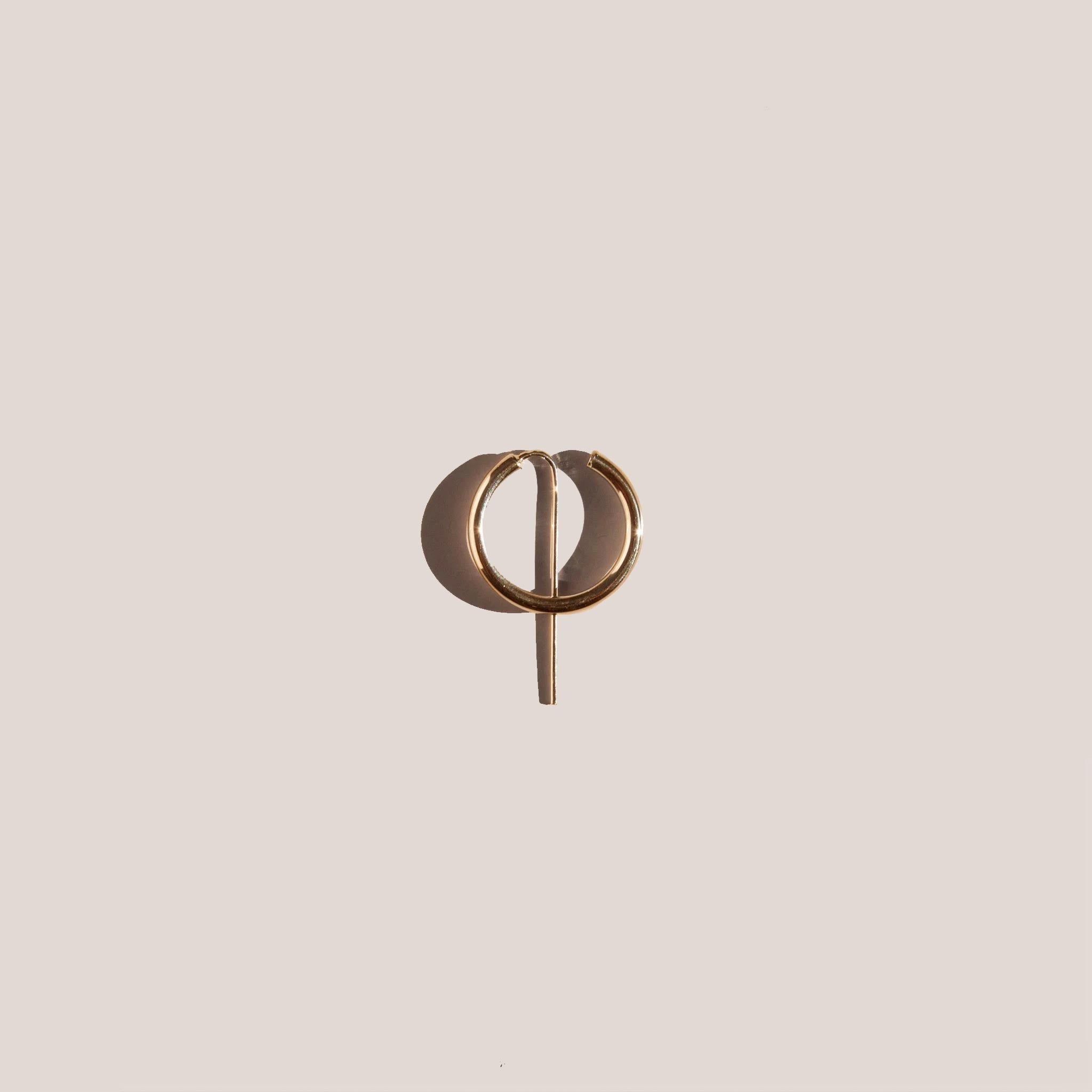 Jaclyn Moran - Mini Hoop & Post Earring in Yellow Gold, available at LCD.
