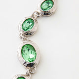 Close detail photo of model wearing the Monsieur Bracelet - Silver Lizard.