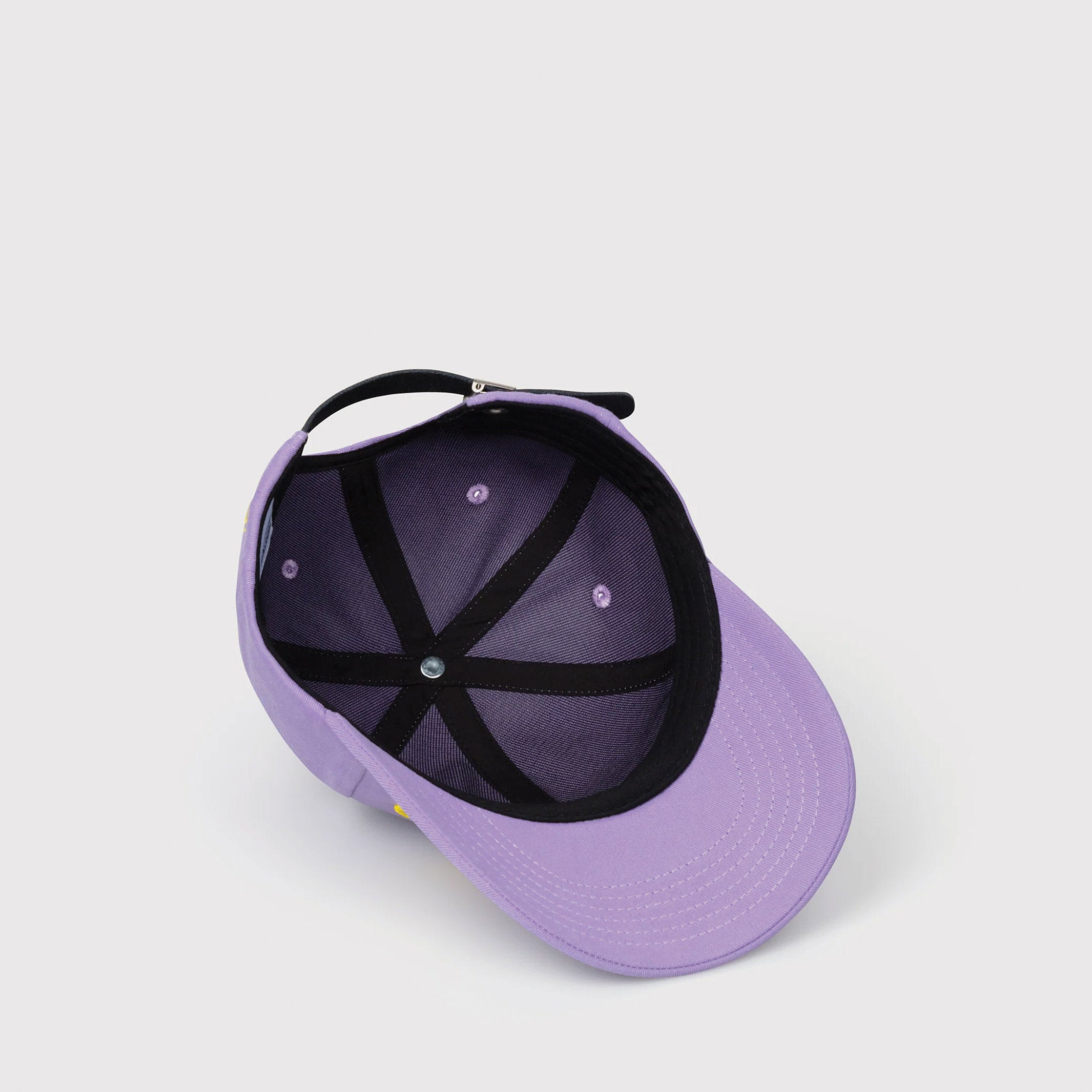 Inside photo of the No Problemo Cap in lilac purple.