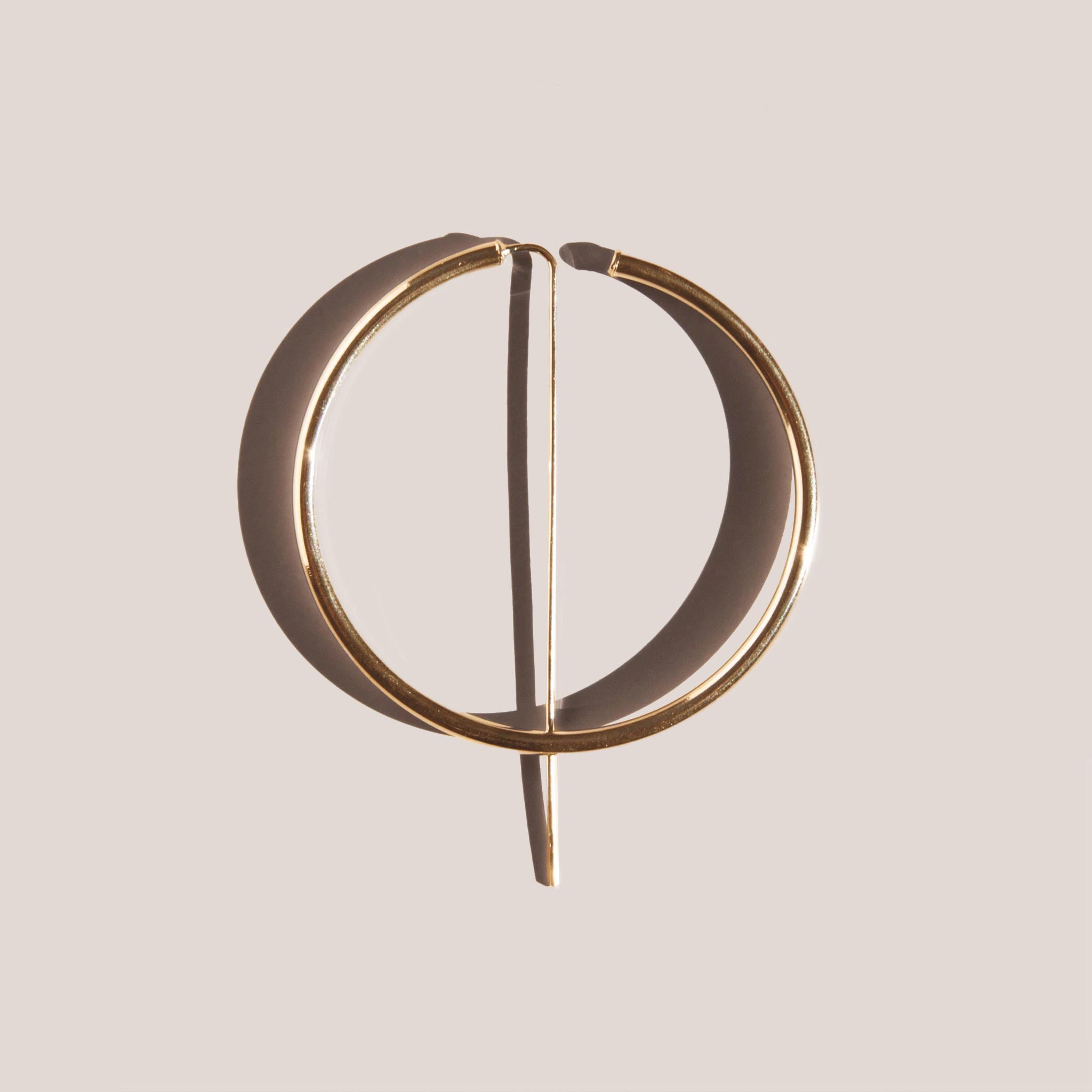 Jaclyn Moran - Oversized Hoop & Post Earrings in Yellow Gold, available at LCD.