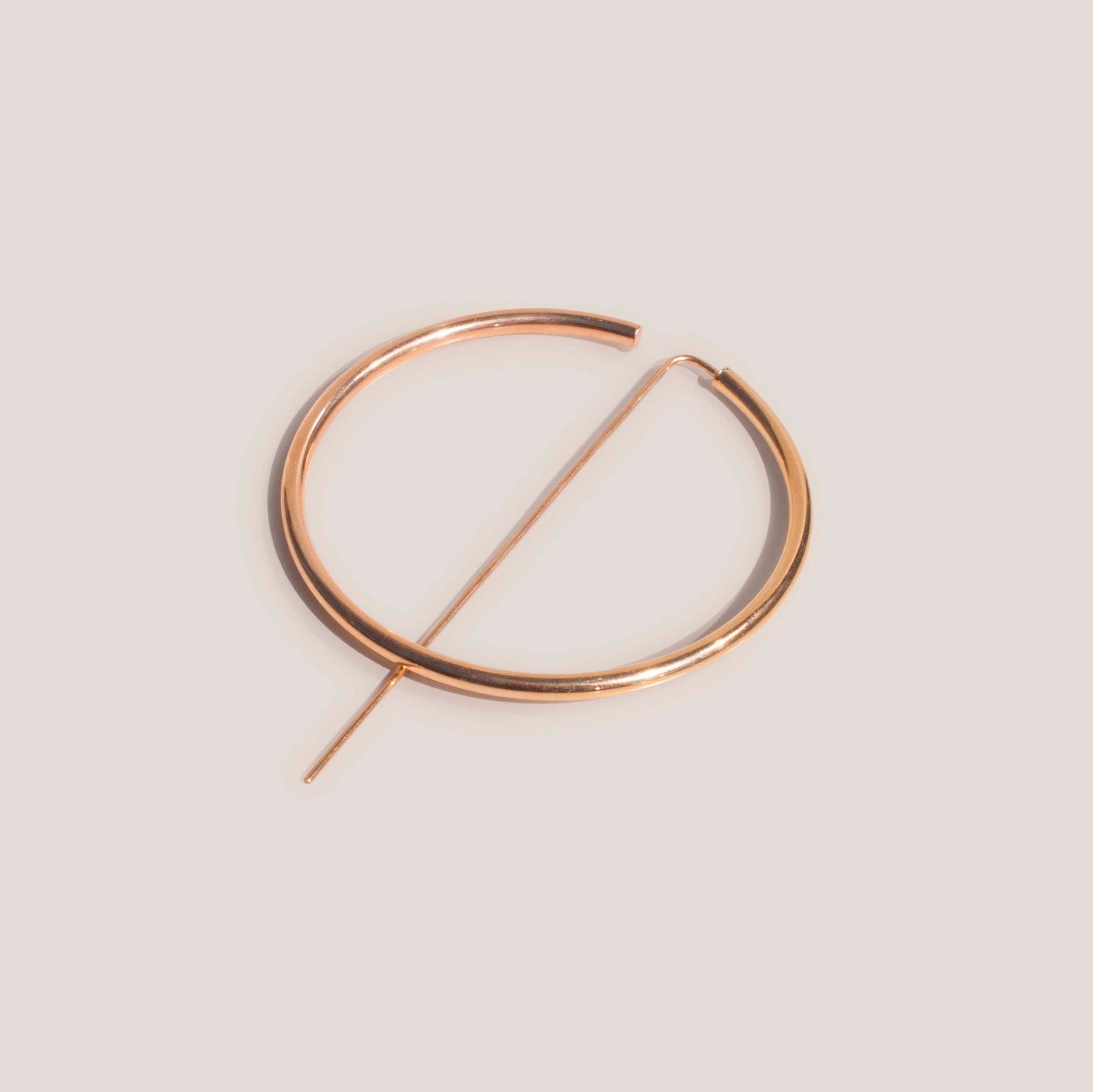 Jaclyn Moran - Oversized Hoop & Post Earrings in Rose Gold, available at LCD.