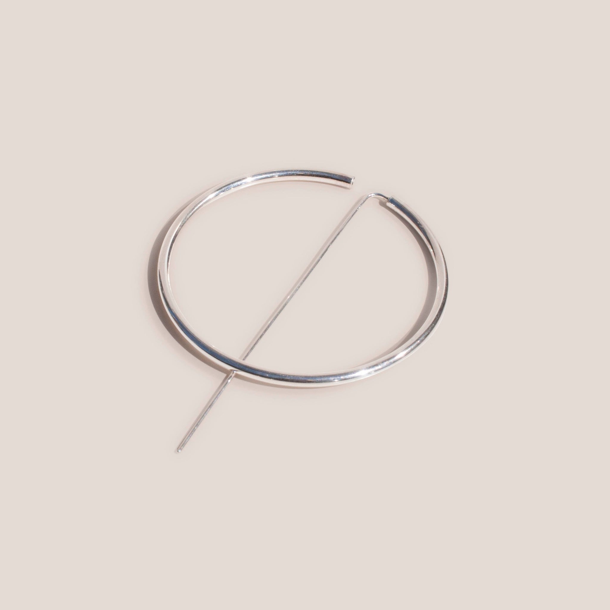 Jaclyn Moran Jewelry - Oversized Hoop & Post Earrings in Sterling Silver.