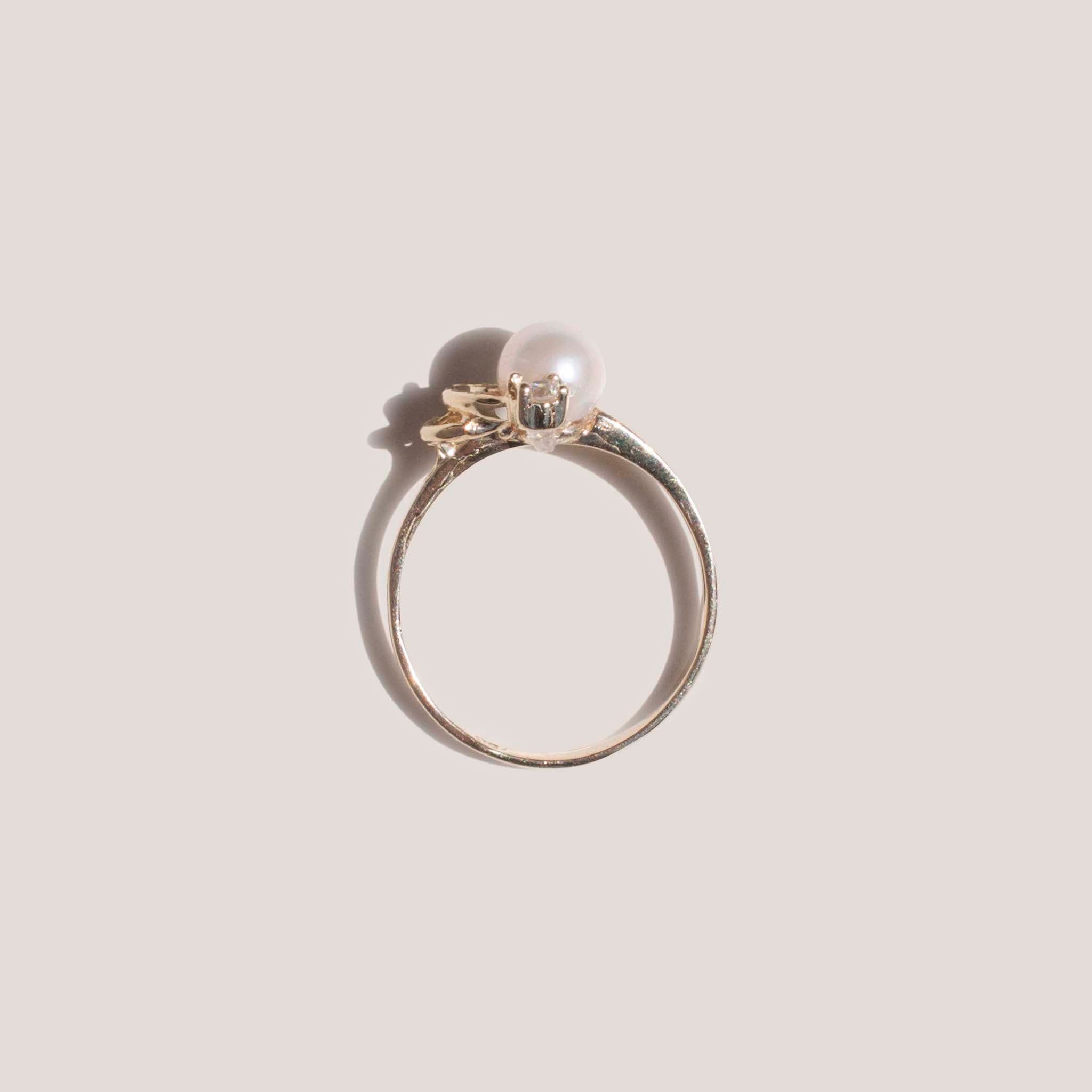 Dela Gold, Pearl Stone Ring, available at LCD.