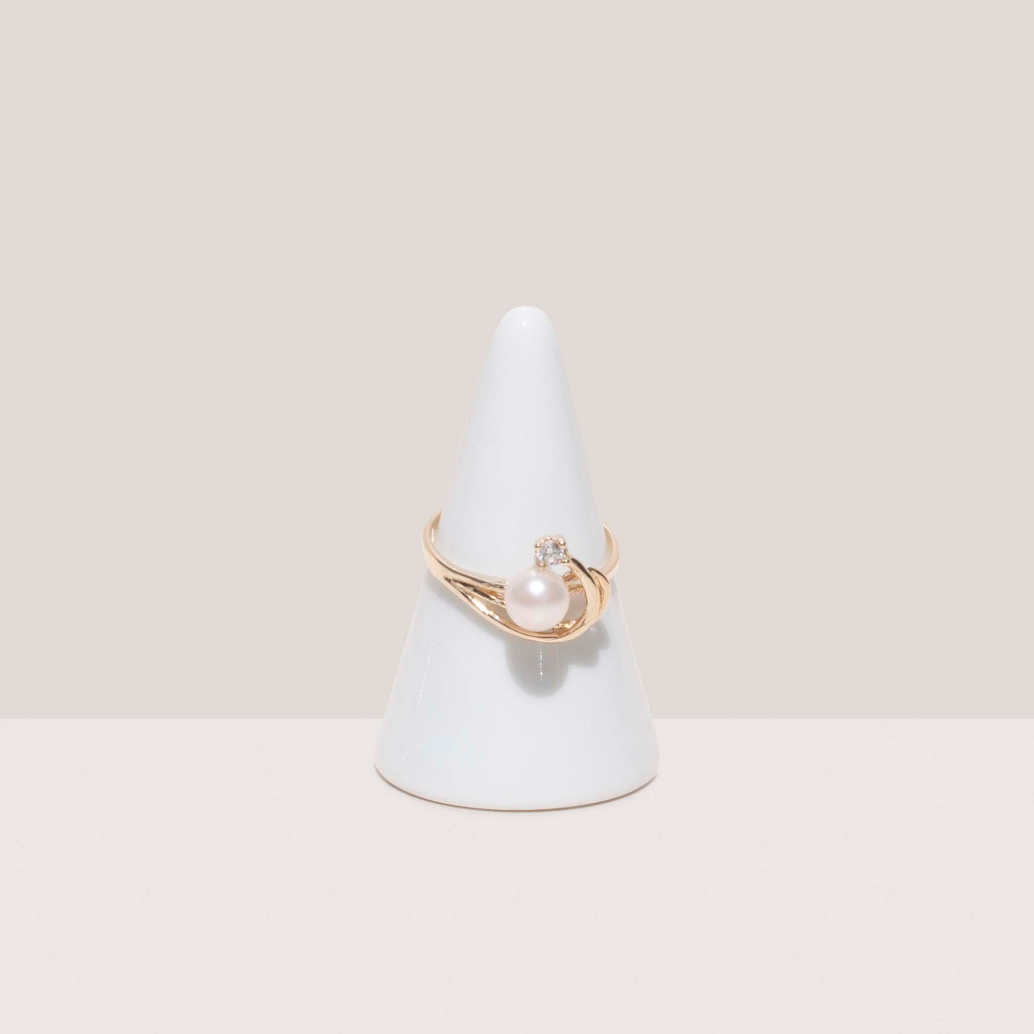 Dela Gold, Pearl Stone Ring, available at LCD.