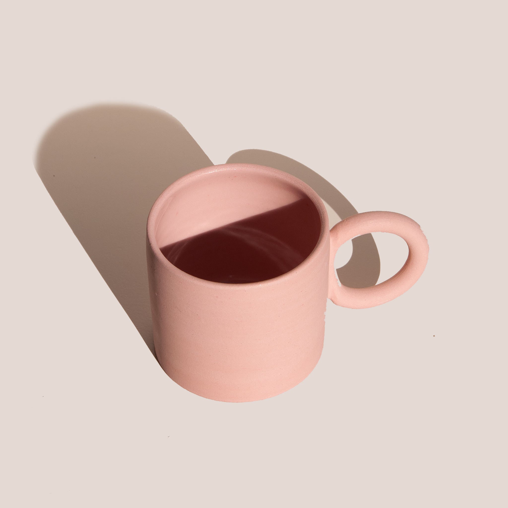 Ekua Ceramics - Circle Mug - Pink, available at LCD.