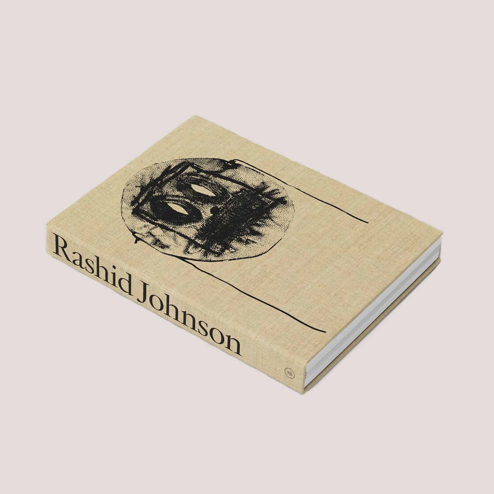 Angled photo showing the side binding of Rashid Johnson's book, Hikers.