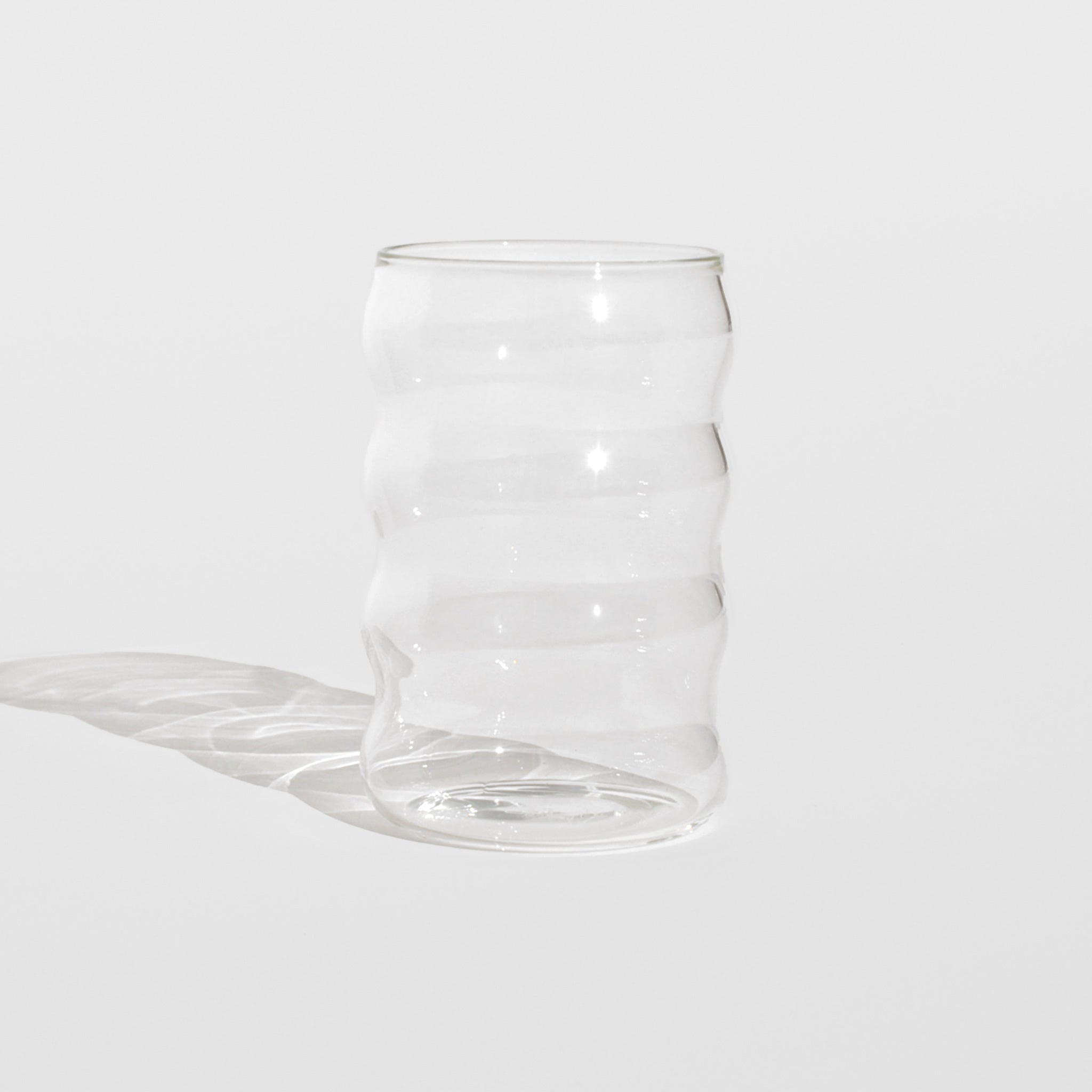 front shot of the Ripple Cup - 12oz Clear