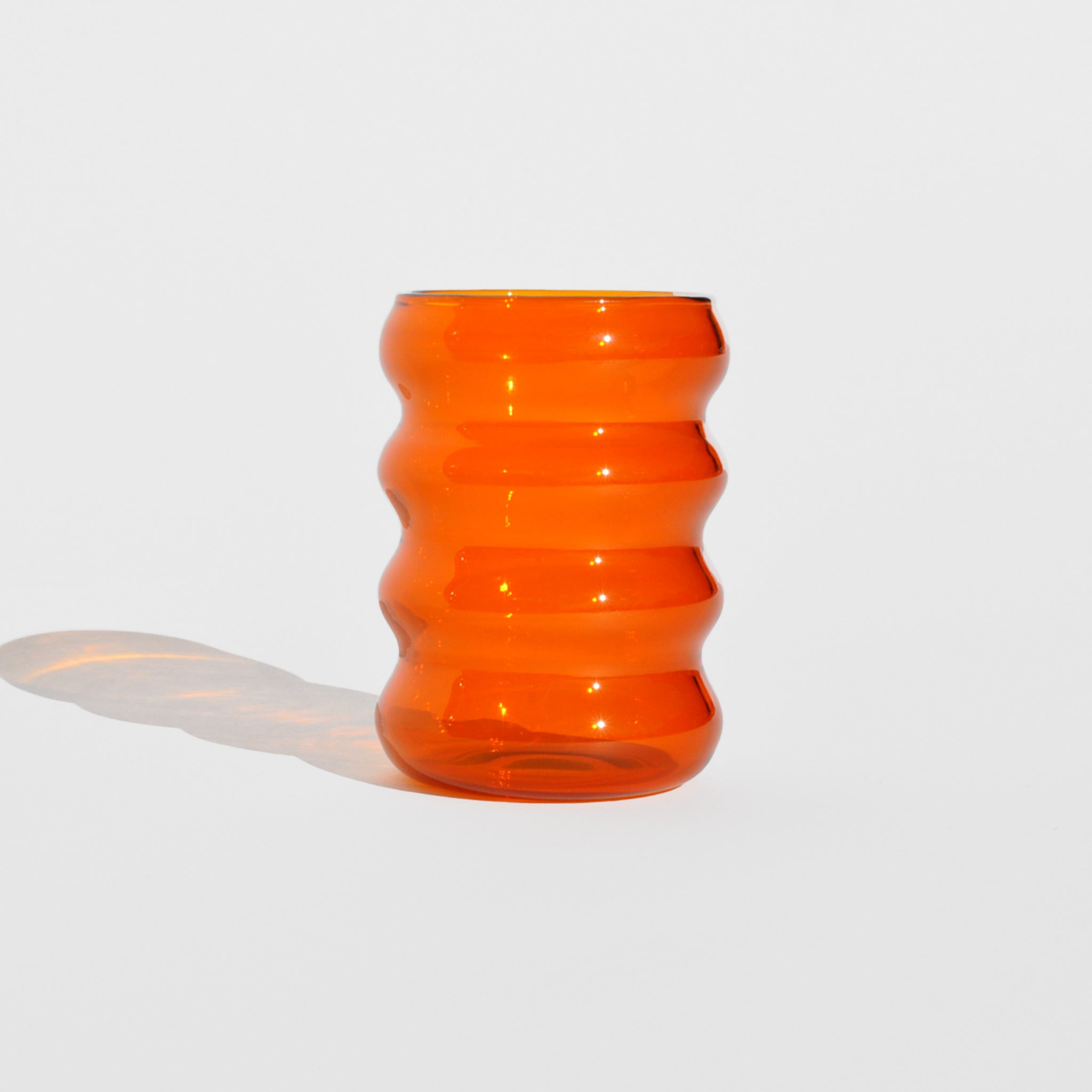 front shot of Ripple Cup - 6oz Amber