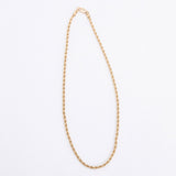 Close flat photo of the Rope Chain Necklace.