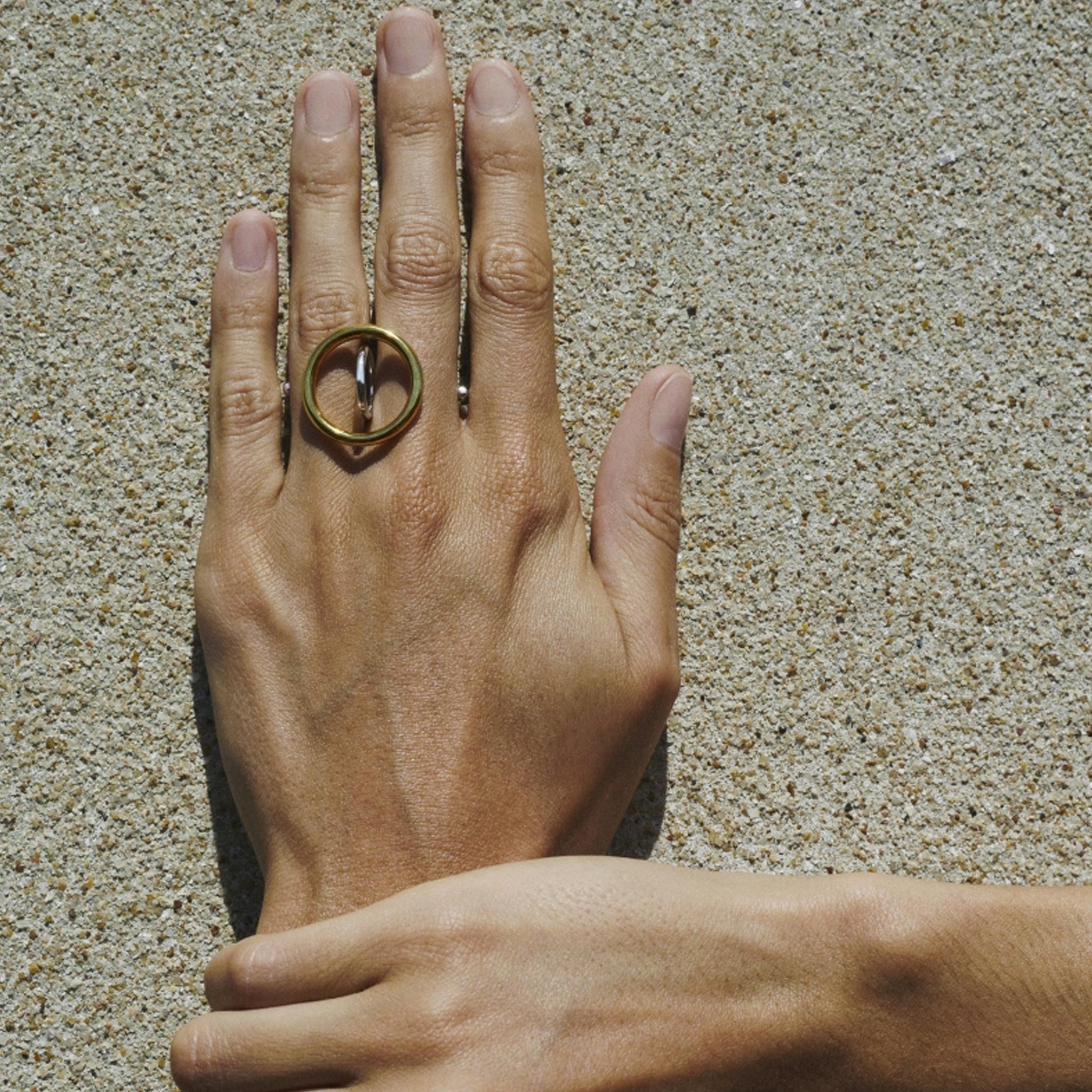 Charlotte Chesnais - Saturn Ring - Yellow Vermeil and Sterling Silver.