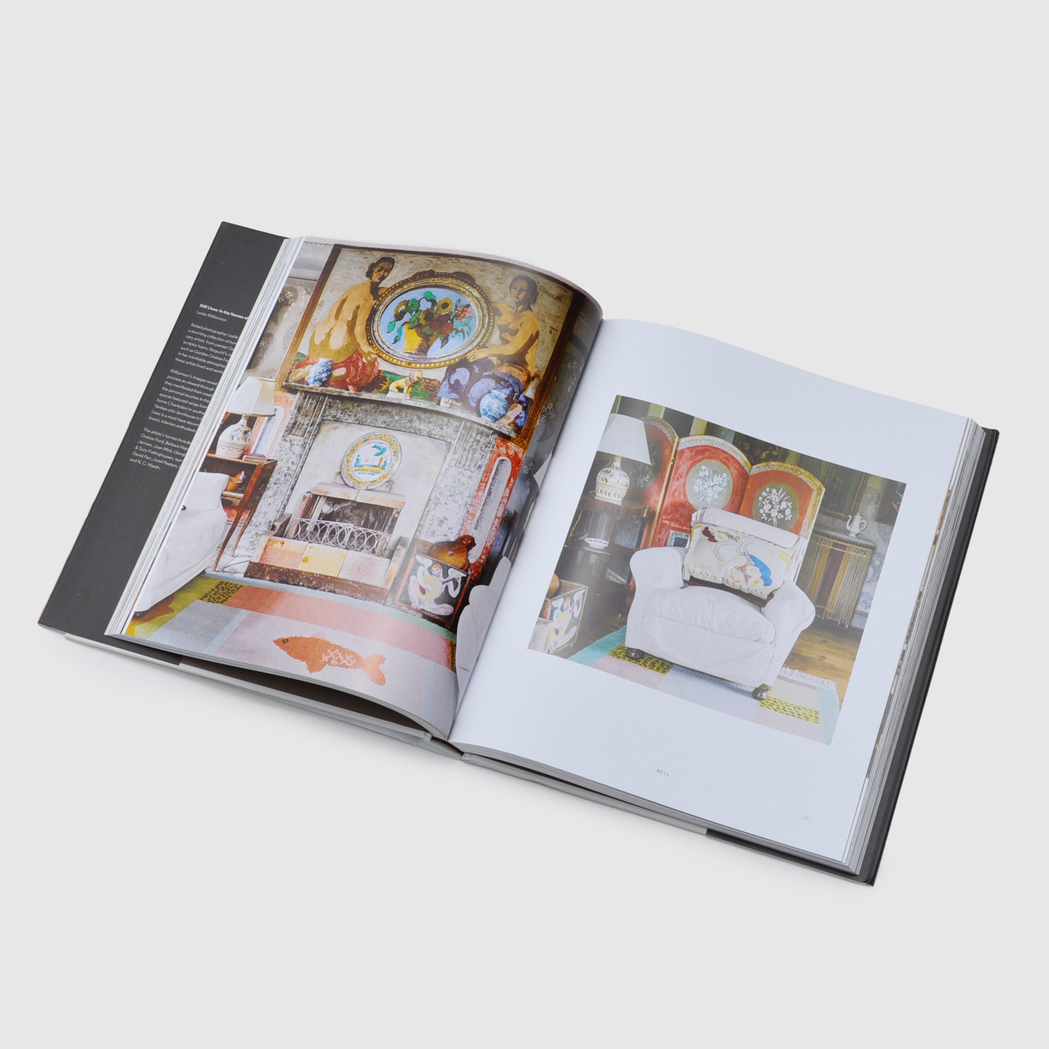 Photo displays a page in the Still Lives by Leslie Williamson book