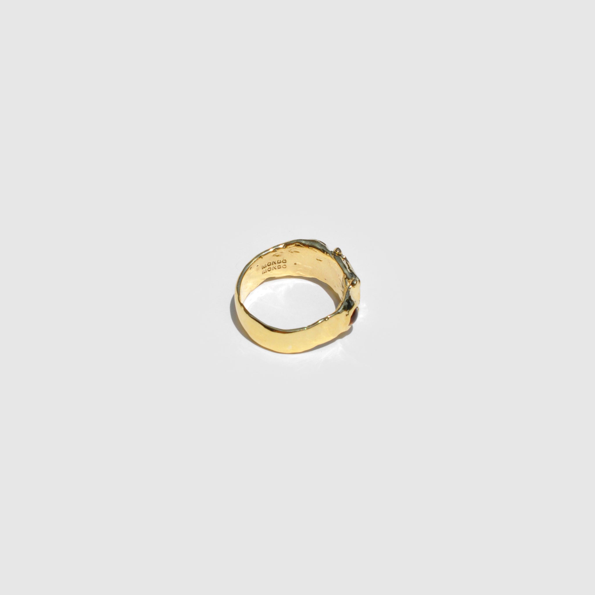 Suede Ring - Blue/Yellow/Pink from mondo mondo, available at LCD, back view.