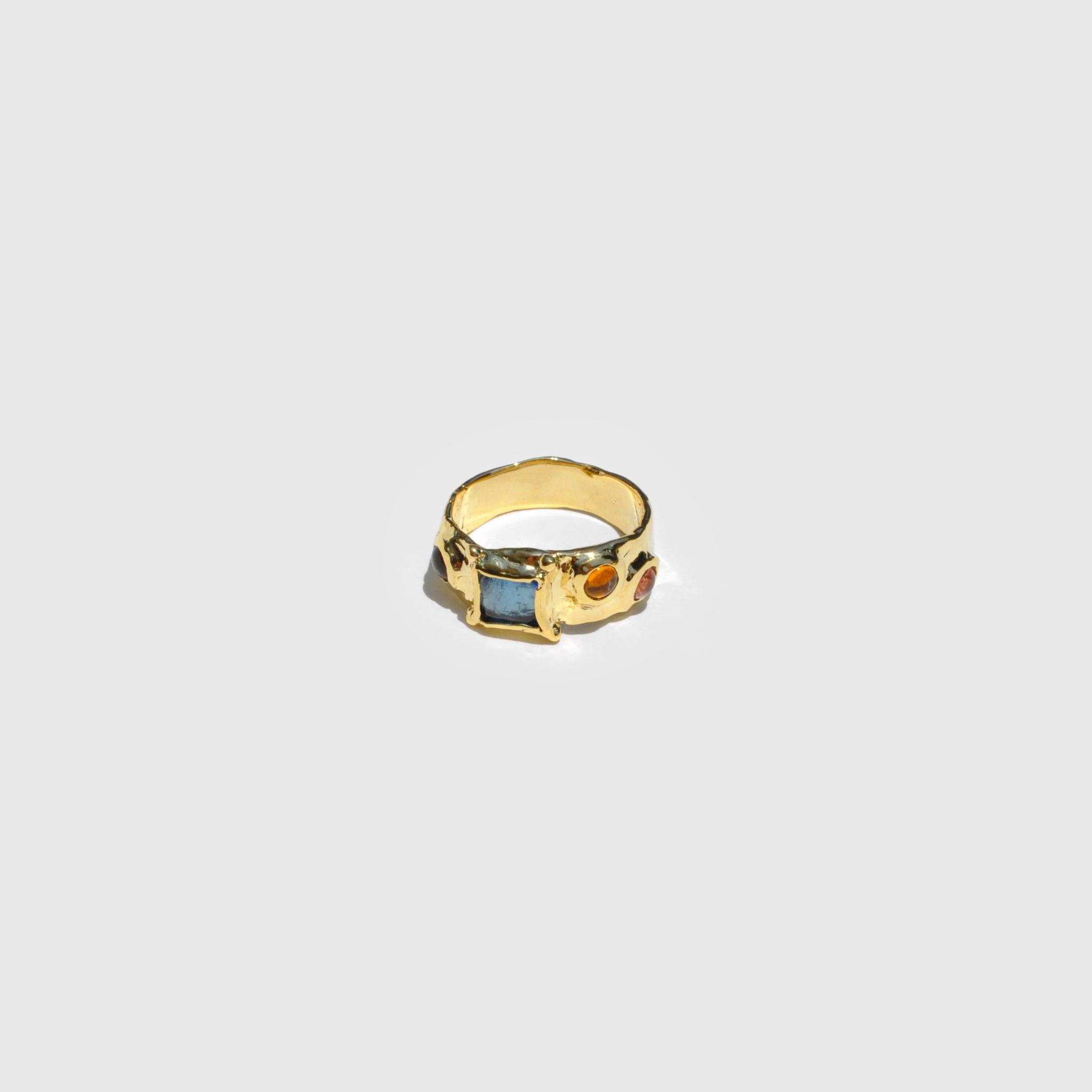 Suede Ring - Blue/Yellow/Pink from mondo mondo, available at LCD,front view.