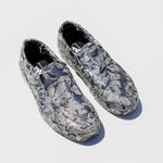 Top view of the Vans Silver Jacquard Hand-painted Slip On. 