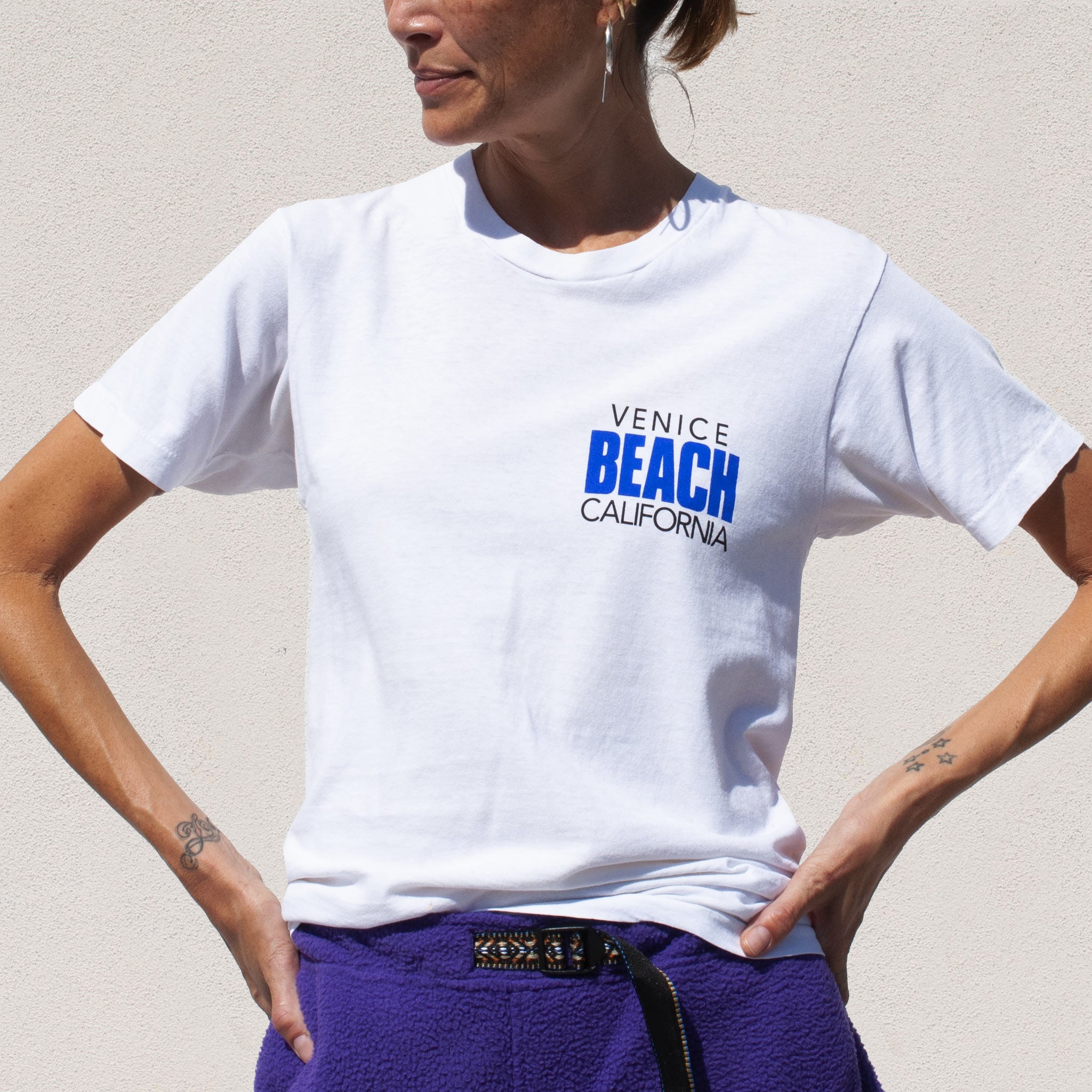 Rxmance Vintage - Vintage Venice Beach Tee - White, front view, available at LCD.