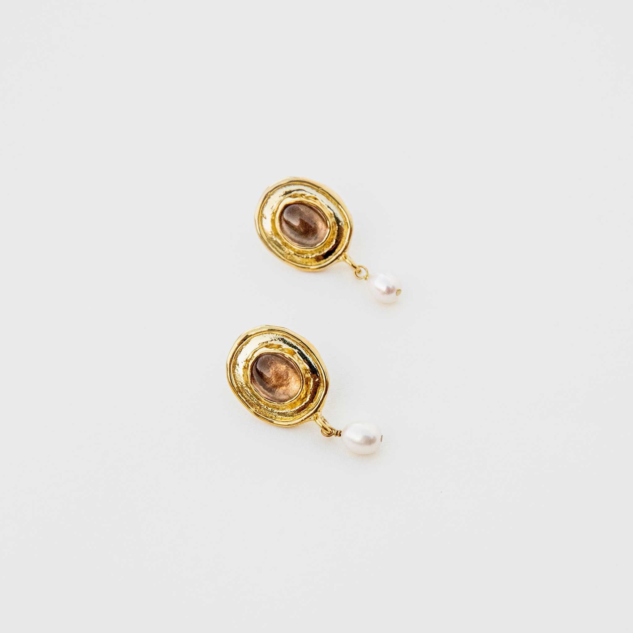 Close flat detail of the Viva Earrings - Lavender.