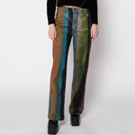 Full body photo of model wearing the Wide Leg Jean - Geode.