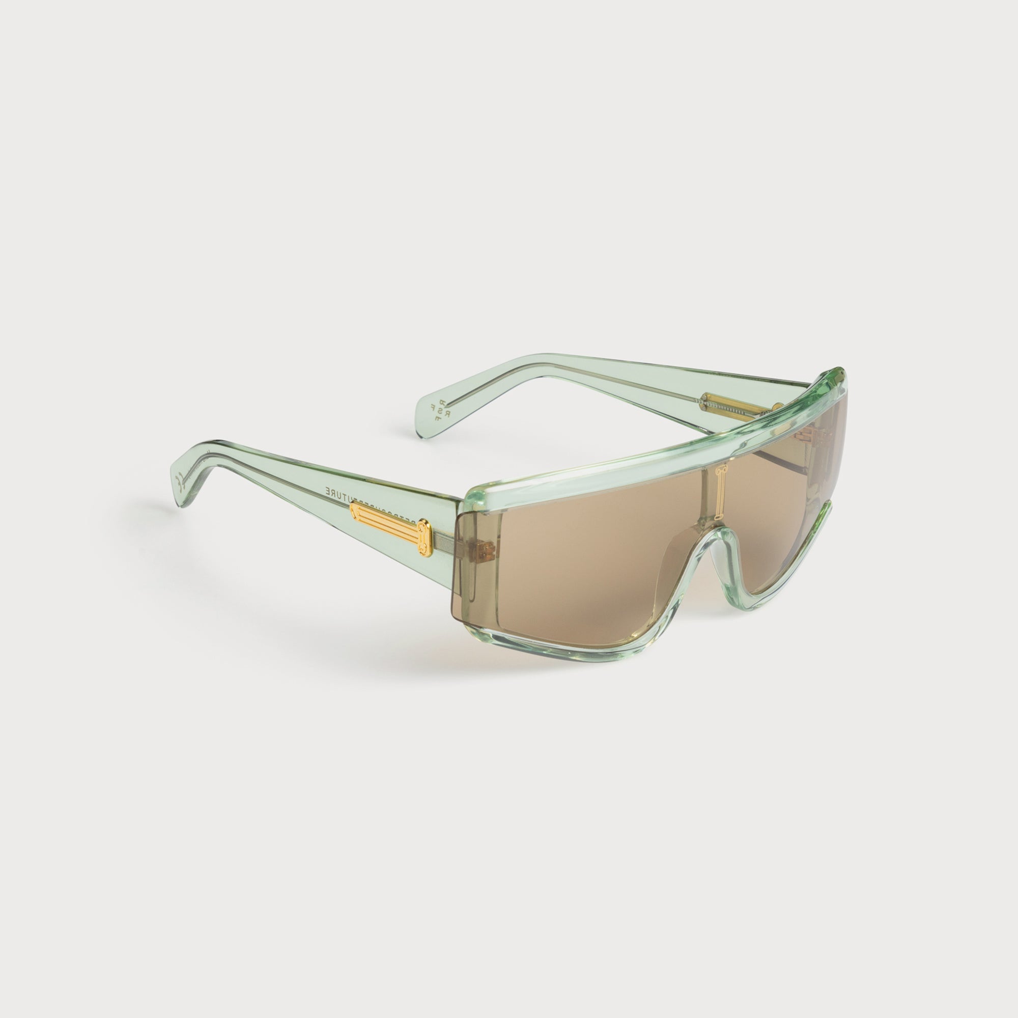 Close detail photo of the Zed Sunglasses - Aqua.